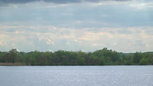 Cinematic Clouds Over River