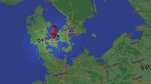 Denmark On Map 4K