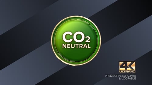 Elemento de diseño de bucle 4K de signo giratorio neutro de CO2
