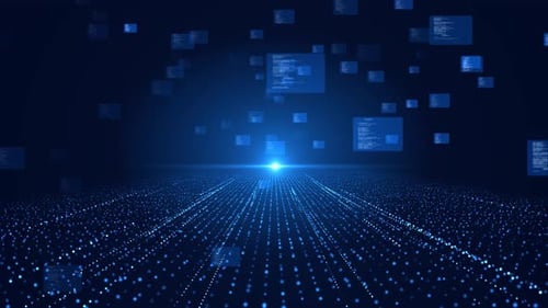 HUD Futuristic digital graphs, charts, computer data .