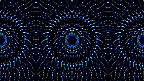 Lumière abstraite brillante gouvernant la couleur bleue, kaléidoscope