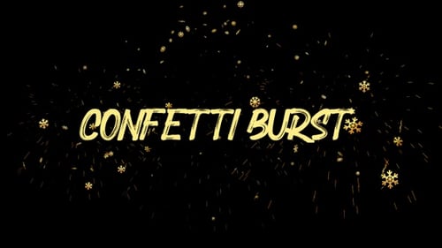 Elegant Golden Snowflake Confetti Burst Celebratory Animation