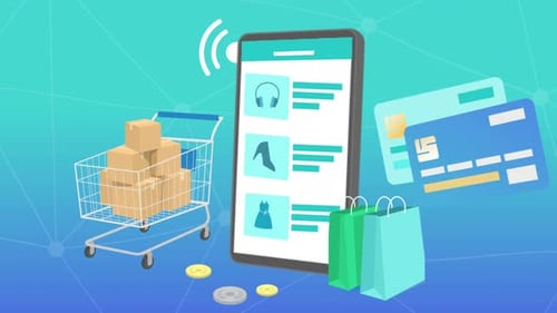 Modern Animated E-commerce Mobile Shopping Application