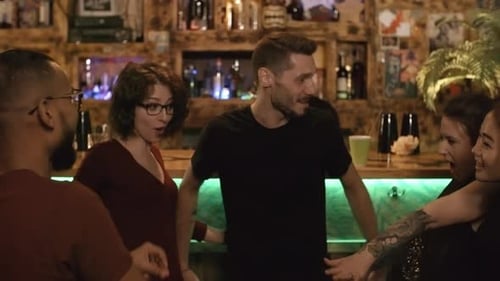 Cheerful Friends Having Fun at Bar