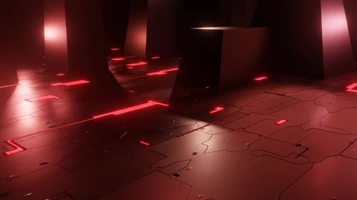 Abstrakt Scifi Tech Rot
