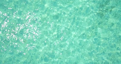 Aerial drone view of a scenic tropical island in the Maldives
