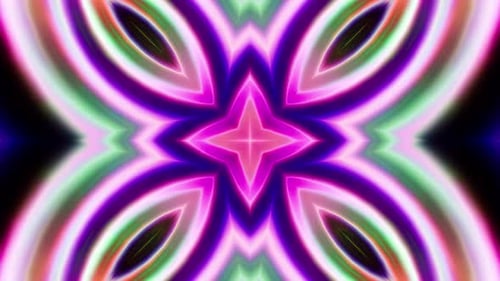Multi Color Kaleidoscope Loop 4K 02