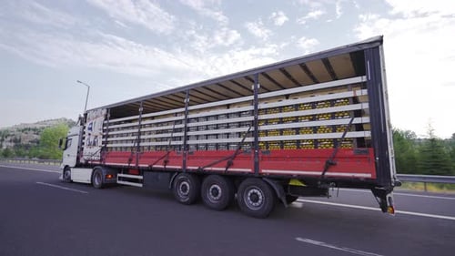 A truck that transports vegetables.
