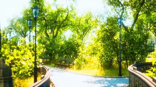 Friedlicher Park in der Stadt