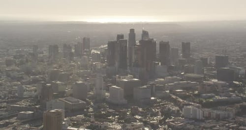 Spectacular Aerial of Downtown Los Angeles Skyline