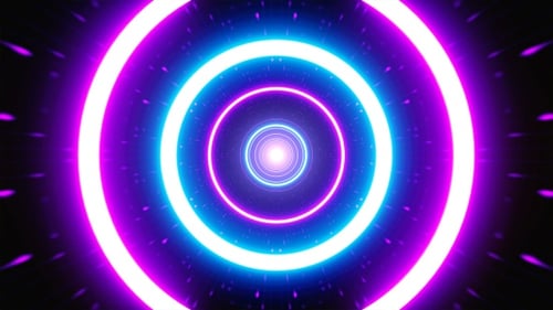 Disco de néon círculo luz de fundo