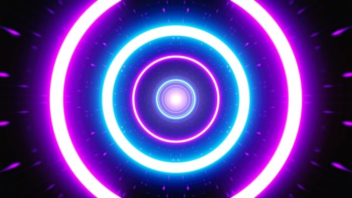 Vibrant Neon Audio Spectrum Music Visualizer Background Loop ...