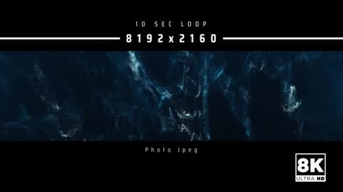 Abstract Fluid Particle Flowing Blue Background Loop