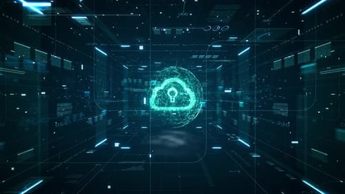 Cloud computing and Big data concept.