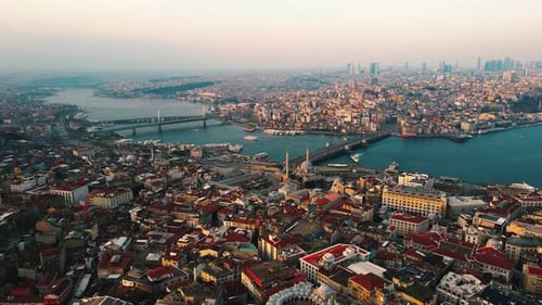 Aerial Cityscape of Istanbul Turkey