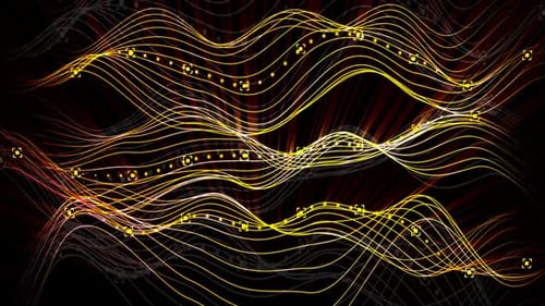 Futuristic Abstract Data Waves Motion Background Animation