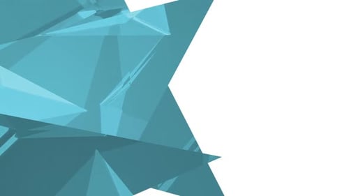 Digital animation of three triangles against white background