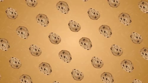 Animated Looping Chocolate Chip Cookie Background