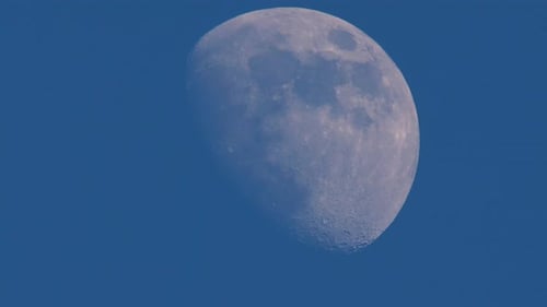 Beautiful Moon Drifting Across the Dark Sky