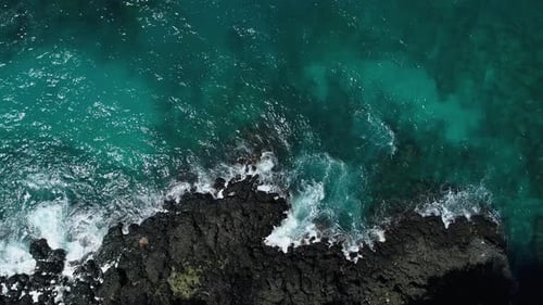 Ocean Waves Breaking On Shore
