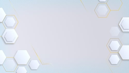 Modern Animated Hexagon Grid Background with Golden Lines