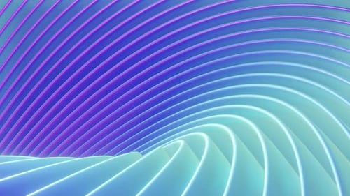 Rotating Blue and Dark Blue Spirals in an Array