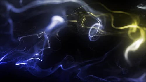 Blauer gelber Partikel-Hintergrund