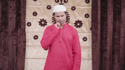 Man Has an Idea and Raises Finger