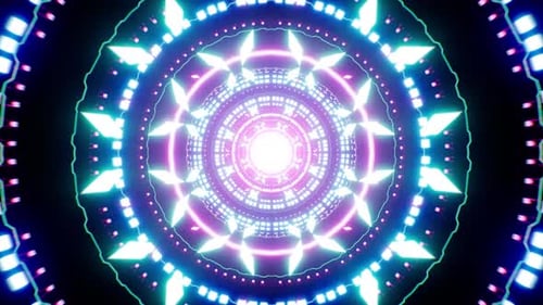 VJ Transformieren Formen Neonportal 4K-Schleife