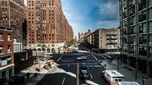 Busy Street in New York City