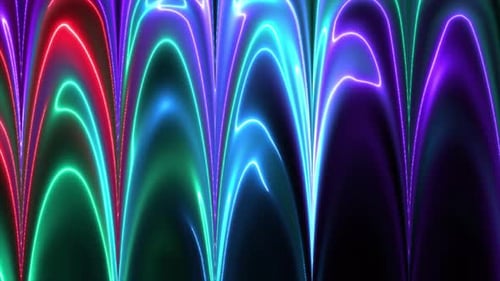 Dynamic Neon Wave Abstract Looping Background Animation