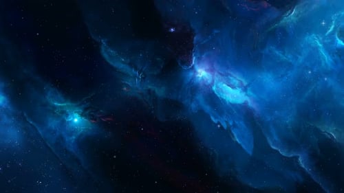 Deep Space Nebula Animation with Twinkling Stars Background