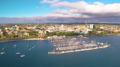 Ferris Wheel, Boats and Coast
