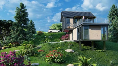 House On Mountain Hd