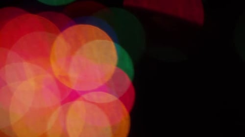 Vibrant Bokeh Lights Against a Dark Background