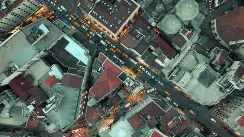 top view of the city