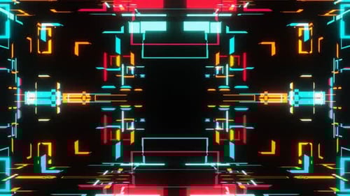 Vj Loop Bright Shimmering Neon Background 02