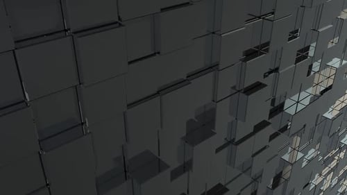 Abstract 3D Geometric Cubes Wall Looping Background