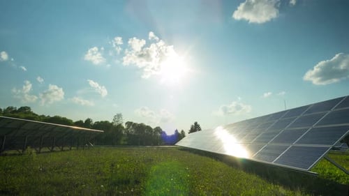 Solar Panel and Sun