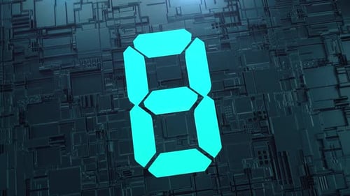 Circuit imprimé compte à rebours numérique 3D V2