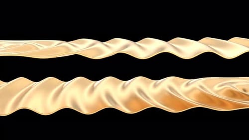 Fließendes Design mit goldener Welle und weichem gelbem Hintergrund, das sich nahtlos anschmiegen lässt