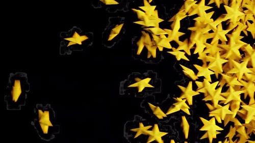 Stars Fall and Fill Screen Area