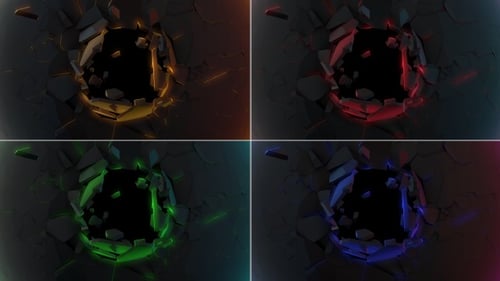 Abstract Shatter Reveal Transition