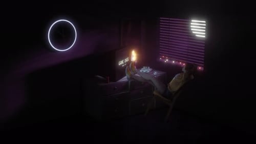 Female Gamer Asleep At Desk