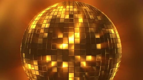 4k goldene Disco-Kugelschlaufe