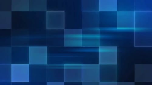 Carrés bleus géométriques de haute technologie