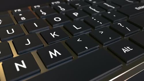 Computer Keyboard and Jack-in-the-box TROUBLE Message in Key