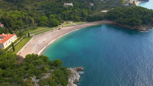 Beautiful Aerial of Beach Resort and Ocean