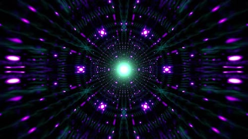 Purple Glitters in the Green Light Fantasy Space