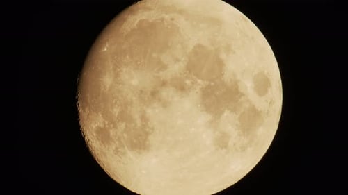 Detailed Close Up Footage of the Moon